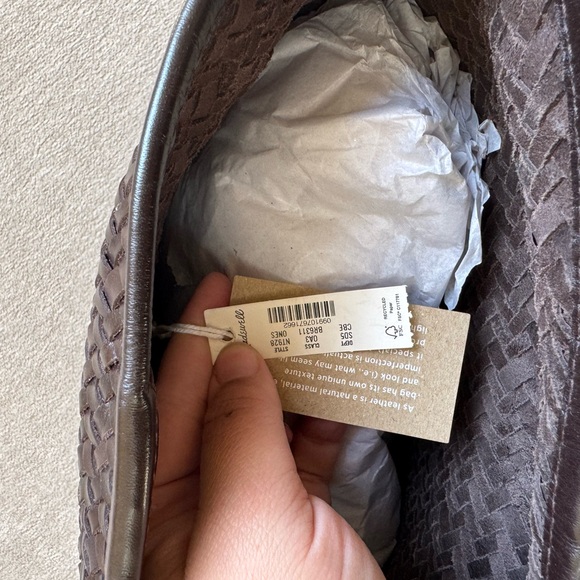 Madewell Leather Woven Shoulder Bag Coffee Bean Brown - Picture 2 of 5